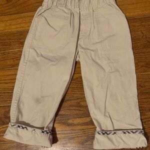 Burberry Khakis - with signature plaid accents